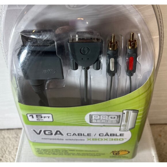 Mad Catz Xbox 360 Compatible Pro Series VGA Cable 15FT HDTV Digital/Analog Audio - Picture 3 of 6